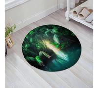 JHAOUNUK Tappeto Bagno Super Assorbente Tappetino per Doccia Microfibra,Asciugatura Rapida Tappetino Doccia per,Giungla, sentiero tropicale nella foresta pluviale di mangrovie del lago attrave,60x60cm