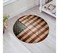 JHAOUNUK Tappeto Bagno Super Assorbente Tappetino per Doccia Microfibra,Asciugatura Rapida Tappetino Doccia per,Bandiera americana, bandiera degli Stati Uniti su una tavola di legno a strisce,60x60cm