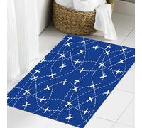 JHAOUNUK Tappeto Bagno Super Assorbente Tappetino per Doccia Microfibra,Asciugatura Rapida Tappetino Doccia per,Puntine per la mappa di tracciamento degli aerei, puntine per la posizione di vi,60x90cm