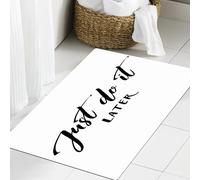 JHAOUNUK Tappeto Bagno Super Assorbente Tappetino per Doccia Microfibra,Asciugatura Rapida Tappetino Doccia per,Fallo più tardi. Divertente citazione motivazionale sulla procrastinazione e il,60x90cm