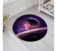 JHAOUNUK Tappeto Bagno Super Assorbente Tappetino per Doccia Microfibra,Asciugatura Rapida Tappetino Doccia per,Galassia, Pianeti sopra Nebulosa Viola Cometa Celeste Raggi Magici U,60x60cm