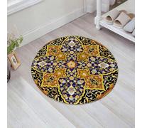 JHAOUNUK Tappeto Bagno Super Assorbente Tappetino per Doccia Microfibra,Asciugatura Rapida Tappetino Doccia per,Biglietto di auguri con motivo arabesco arabo. Dettaglio ornamentale colorato is,60x60cm
