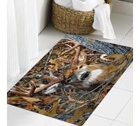 JHAOUNUK Tappeto Bagno Super Assorbente Tappetino per Doccia Microfibra,Asciugatura Rapida Tappetino Doccia per,Alce nei boschi invernali,60x90cm