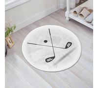 JHAOUNUK Tappeto Bagno Super Assorbente Tappetino per Doccia Microfibra,Asciugatura Rapida Tappetino Doccia per,Mazza Putter Pallina da golf Mazze Ombra Sport Ricreazione Distintivo Nero Compe,60x60cm