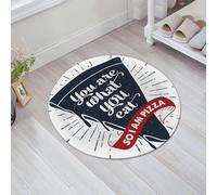 JHAOUNUK Tappeto Bagno Super Assorbente Tappetino per Doccia Microfibra,Asciugatura Rapida Tappetino Doccia per,Parole divertenti, fetta di pizza grunge con effetto umorismo retrò frase sul fa,60x60cm
