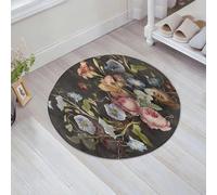 JHAOUNUK Tappeto Bagno Super Assorbente Tappetino per Doccia Microfibra,Asciugatura Rapida Tappetino Doccia per,Illustrazione di fiori su muro di cemento scuro grunge. Loft moderno classico ba,60x60cm
