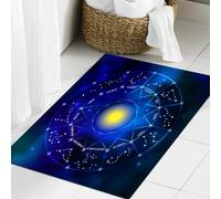 JHAOUNUK Tappeto Bagno Super Assorbente Tappetino per Doccia Microfibra,Asciugatura Rapida Tappetino Doccia per,Set di costellazioni zodiacali. Raccolta di segni zodiacali. Ariete Gemelli Canc,40x60cm