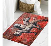 JHAOUNUK Tappeto Bagno Super Assorbente Tappetino per Doccia Microfibra,Asciugatura Rapida Tappetino Doccia per,Cerbero - segugio dell'Ade.,60x90cm