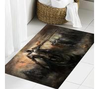 JHAOUNUK Tappeto Bagno Super Assorbente Tappetino per Doccia Microfibra,Asciugatura Rapida Tappetino Doccia per,generale che guida il suo esercito in guerra,60x90cm