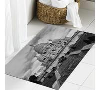 JHAOUNUK Tappeto Bagno Super Assorbente Tappetino per Doccia Microfibra,Asciugatura Rapida Tappetino Doccia per,Monumento Attrazione Basilica del Sacro Cuore Montmartre Parigi Francia Cattedra,60x90cm
