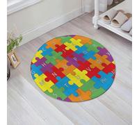 JHAOUNUK Tappeto Bagno Super Assorbente Tappetino per Doccia Microfibra,Asciugatura Rapida Tappetino Doccia per,Illustrazione vettoriale del puzzle dell'alfabeto,60x60cm
