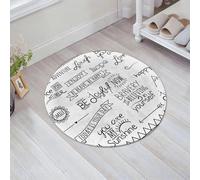 JHAOUNUK Tappeto Bagno Super Assorbente Tappetino per Doccia Microfibra,Asciugatura Rapida Tappetino Doccia per,Avventura, diverse citazioni sulla felicità e l'autostima Frasi edificanti,60x60cm
