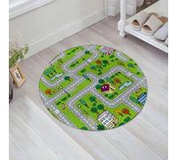 JHAOUNUK Tappeto Bagno Super Assorbente Tappetino per Doccia Microfibra,Asciugatura Rapida Tappetino Doccia per,Modello senza soluzione di continuità della città. Strade con aree erbose sullo,60x60cm