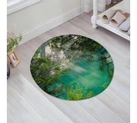 JHAOUNUK Tappeto Bagno Super Assorbente Tappetino per Doccia Microfibra,Asciugatura Rapida Tappetino Doccia per,Paesaggio, Lago di montagna Lago di Braies in Italia Montagna,60x60cm