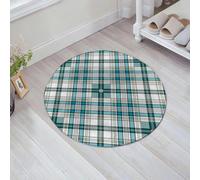 JHAOUNUK Tappeto Bagno Super Assorbente Tappetino per Doccia Microfibra,Asciugatura Rapida Tappetino Doccia per,Moda vintage a quadri in stile casa di campagna inglese con un look moderno in c,60x60cm
