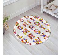 JHAOUNUK Tappeto Bagno Super Assorbente Tappetino per Doccia Microfibra,Asciugatura Rapida Tappetino Doccia per,Lettere, Alfabeto floreale con lettere in fiore Girasole Fiordaliso Dalia Arcoba,60x60cm