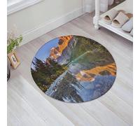 JHAOUNUK Tappeto Bagno Super Assorbente Tappetino per Doccia Microfibra,Asciugatura Rapida Tappetino Doccia per,Il monte Edith Cavell riflesso nel lago Cavell nel parco nazionale Jasper in Can,60x60cm
