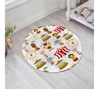 JHAOUNUK Tappeto Bagno Super Assorbente Tappetino per Doccia Microfibra,Asciugatura Rapida Tappetino Doccia per,sfondo circo senza soluzione di continuità. illustrazione vettoriale,60x60cm