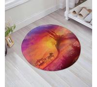 JHAOUNUK Tappeto Bagno Super Assorbente Tappetino per Doccia Microfibra,Asciugatura Rapida Tappetino Doccia per,Carrozza al tramonto. Silhouette di una carrozza trainata da cavalli e di un cas,60x60cm