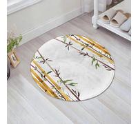 JHAOUNUK Tappeto Bagno Super Assorbente Tappetino per Doccia Microfibra,Asciugatura Rapida Tappetino Doccia per,Decorazione in bambù, bambù calma la tua mente rallenta zen relax stile artistic,60x60cm