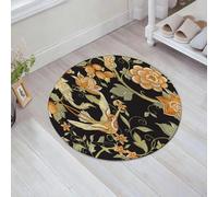 JHAOUNUK Tappeto Bagno Super Assorbente Tappetino per Doccia Microfibra,Asciugatura Rapida Tappetino Doccia per,Fiori fantasy in stile tradizionale ricamo giacobino. Sfondo con motivo senza so,60x60cm