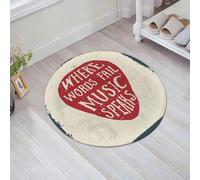 JHAOUNUK Tappeto Bagno Super Assorbente Tappetino per Doccia Microfibra,Asciugatura Rapida Tappetino Doccia per,Musica rock, dove le parole falliscono la musica parla citazione slogan musicale,60x60cm
