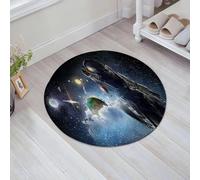 JHAOUNUK Tappeto Bagno Super Assorbente Tappetino per Doccia Microfibra,Asciugatura Rapida Tappetino Doccia per,Astronauta nello spazio. Tecnica mista,60x60cm