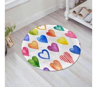 JHAOUNUK Tappeto Bagno Super Assorbente Tappetino per Doccia Microfibra,Asciugatura Rapida Tappetino Doccia per,Casa per la festa della mamma in stile grunge, forme arcobaleno, design romantic,60x60cm