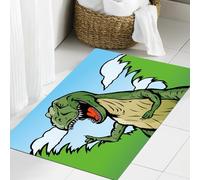 JHAOUNUK Tappeto Bagno Super Assorbente Tappetino per Doccia Microfibra,Asciugatura Rapida Tappetino Doccia per,Dinosauro che fa il pollice in su. Può tenere qualsiasi cosa in mano ed è separa,60x90cm