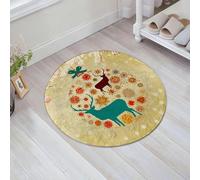 JHAOUNUK Tappeto Bagno Super Assorbente Tappetino per Doccia Microfibra,Asciugatura Rapida Tappetino Doccia per,Decorazioni natalizie, renne e fiocchi di neve in palline decorative,60x60cm