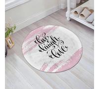 JHAOUNUK Tappeto Bagno Super Assorbente Tappetino per Doccia Microfibra,Asciugatura Rapida Tappetino Doccia per,vivi ridi ama scritta a mano lettering citazione positiva sulla vita e l'amore c,60x60cm