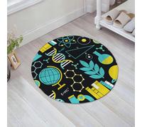 JHAOUNUK Tappeto Bagno Super Assorbente Tappetino per Doccia Microfibra,Asciugatura Rapida Tappetino Doccia per,Lezione di scienze a tema Biologia Chimica e fisica Protoni Neutroni,60x60cm