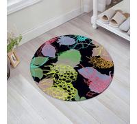 JHAOUNUK Tappeto Bagno Super Assorbente Tappetino per Doccia Microfibra,Asciugatura Rapida Tappetino Doccia per,Cibo sano con le more. Arte con inchiostro inciso in bianco e nero. Motivo di sf,60x60cm