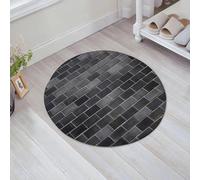 JHAOUNUK Tappeto Bagno Super Assorbente Tappetino per Doccia Microfibra,Asciugatura Rapida Tappetino Doccia per,Grigio e bianco, piastrelle moderne per pareti in mattoni, urbanistica, architet,60x60cm