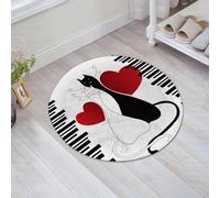 JHAOUNUK Tappeto Bagno Super Assorbente Tappetino per Doccia Microfibra,Asciugatura Rapida Tappetino Doccia per,gatto con amore wo loose fit design illustrazione vettoriale per l'uso nel desig,60x60cm
