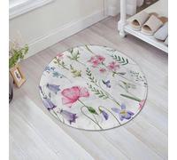 JHAOUNUK Tappeto Bagno Super Assorbente Tappetino per Doccia Microfibra,Asciugatura Rapida Tappetino Doccia per,Modello senza cuciture con fiori di prato estivi carini. Stampa ripetuta di fior,60x60cm