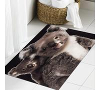 JHAOUNUK Tappeto Bagno Super Assorbente Tappetino per Doccia Microfibra,Asciugatura Rapida Tappetino Doccia per,tica coppia di koala australiani abbracciati, seduti comodamente su un albe,60x90cm