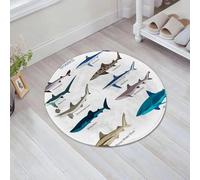 JHAOUNUK Tappeto Bagno Super Assorbente Tappetino per Doccia Microfibra,Asciugatura Rapida Tappetino Doccia per,Collezione di tappeti specie di squali squalo balena bronzo,60x60cm
