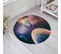 JHAOUNUK Tappeto Bagno Super Assorbente Tappetino per Doccia Microfibra,Asciugatura Rapida Tappetino Doccia per,Vista panoramica della Terra, del sole, delle stelle e della galassia. Alba sul,60x60cm