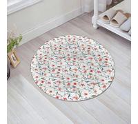 JHAOUNUK Tappeto Bagno Super Assorbente Tappetino per Doccia Microfibra,Asciugatura Rapida Tappetino Doccia per,Uccelli sui rami con fiori e foglie Scene dalla natura,60x60cm