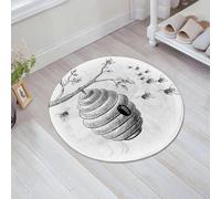 JHAOUNUK Tappeto Bagno Super Assorbente Tappetino per Doccia Microfibra,Asciugatura Rapida Tappetino Doccia per,Arnia diselvatiche su un albero. Schizzo di imitazione di un scratch board.,60x60cm