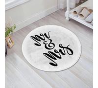 JHAOUNUK Tappeto Bagno Super Assorbente Tappetino per Doccia Microfibra,Asciugatura Rapida Tappetino Doccia per,Mr e Mrs. Brush pen lettering. Parole di nozze. Sposa e sposo. Testo nero su sfo,60x60cm
