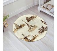 JHAOUNUK Tappeto Bagno Super Assorbente Tappetino per Doccia Microfibra,Asciugatura Rapida Tappetino Doccia per,set attrazioni il Cremlino la Torre Eiffel il Colosseo il Big Ben il Mulino a ve,60x60cm