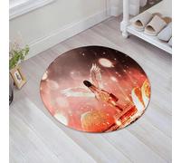 JHAOUNUK Tappeto Bagno Super Assorbente Tappetino per Doccia Microfibra,Asciugatura Rapida Tappetino Doccia per,L'avventura del piccolo angelo nella notte stellata illustrazione 3d sfondo conc,60x60cm
