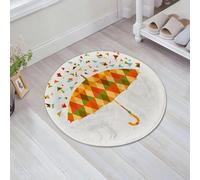 JHAOUNUK Tappeto Bagno Super Assorbente Tappetino per Doccia Microfibra,Asciugatura Rapida Tappetino Doccia per,Stampa artistica di ombrello con triangoli colorati e geometrici come gocce di p,60x60cm