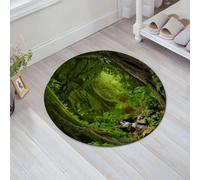 JHAOUNUK Tappeto Bagno Super Assorbente Tappetino per Doccia Microfibra,Asciugatura Rapida Tappetino Doccia per,Giungle tropicali profonde del sud-est asiatico in agosto,60x60cm