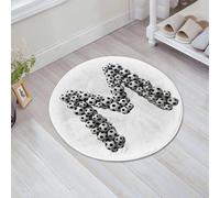 JHAOUNUK Tappeto Bagno Super Assorbente Tappetino per Doccia Microfibra,Asciugatura Rapida Tappetino Doccia per,Lettera M, pila diagonale e verticale di palloni da calcio Alfabeto Lettera M Si,60x60cm