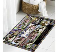 JHAOUNUK Tappeto Bagno Super Assorbente Tappetino per Doccia Microfibra,Asciugatura Rapida Tappetino Doccia per,l'amore è posseduto cane bassotto domestico,60x90cm