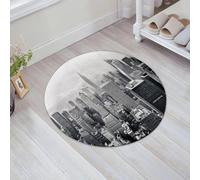 JHAOUNUK Tappeto Bagno Super Assorbente Tappetino per Doccia Microfibra,Asciugatura Rapida Tappetino Doccia per,New York, New York, oltre Manhattan dai grattacieli di Urban Global Culture Ar,60x60cm