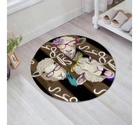 JHAOUNUK Tappeto Bagno Super Assorbente Tappetino per Doccia Microfibra,Asciugatura Rapida Tappetino Doccia per,Modello vettoriale senza soluzione di continuità con pecore vestite. Teppisti di,60x60cm